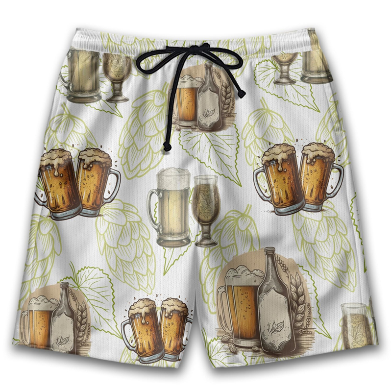 Summer Holiday Clothing Women - Funny Beer 3D Print Hawaiian Beach