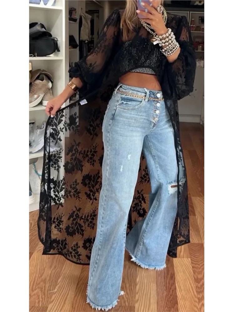 Summer Holiday Clothing Women - Lady Fashion Lace Shirt Top Casual