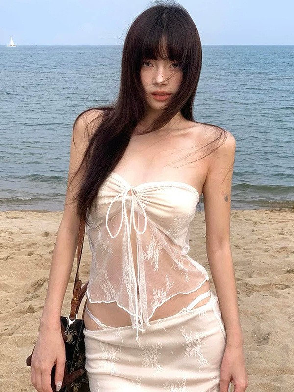 Summer Clothing Vacation - Summer Women's Clothing Sexy Lace Strapless