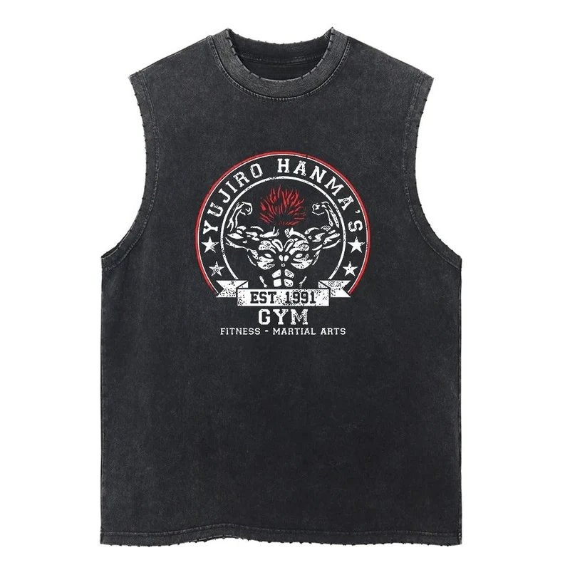 Japanese Summer Clothing Men - Baki Men and Women Washed Old
