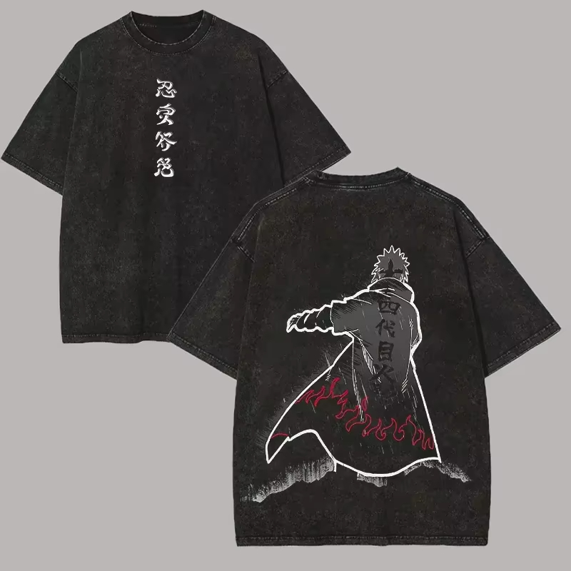 Japanese Summer Clothing Men - 2026 new Oversized Naruto Minato Namikaze