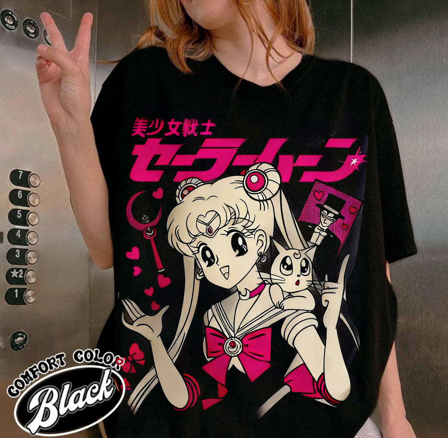 Japanese Summer Clothing Men - Sailor Moon Anime Print Men Women