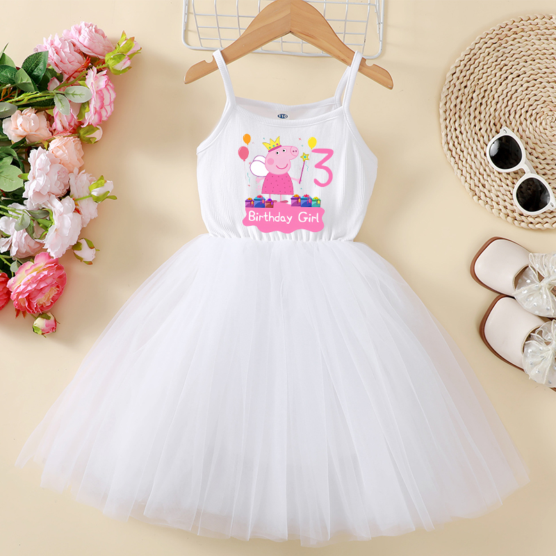 Summer Clothing For Babies - Peppa Pigs Dress Birthday Number 1-9