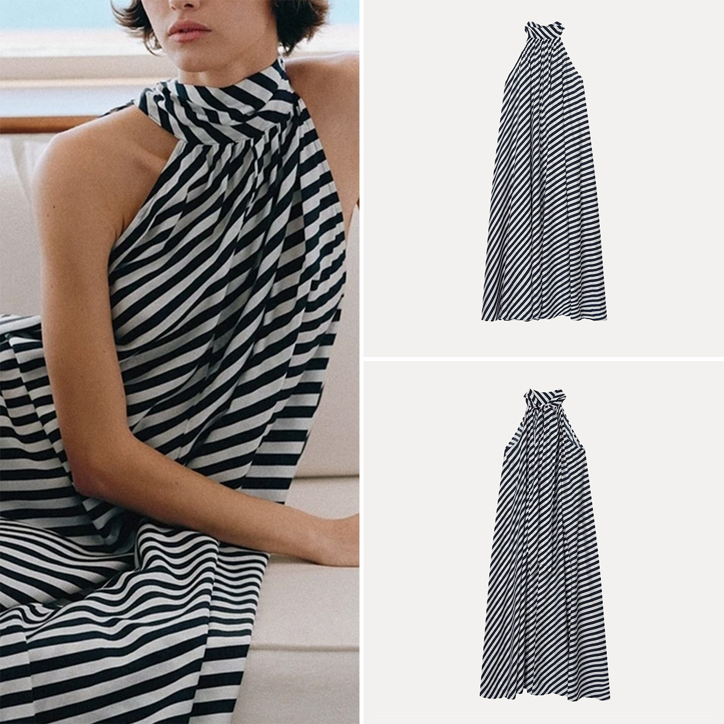 Summer Line Clothing Brand - Fashionable A-Line Dress with Belt Design