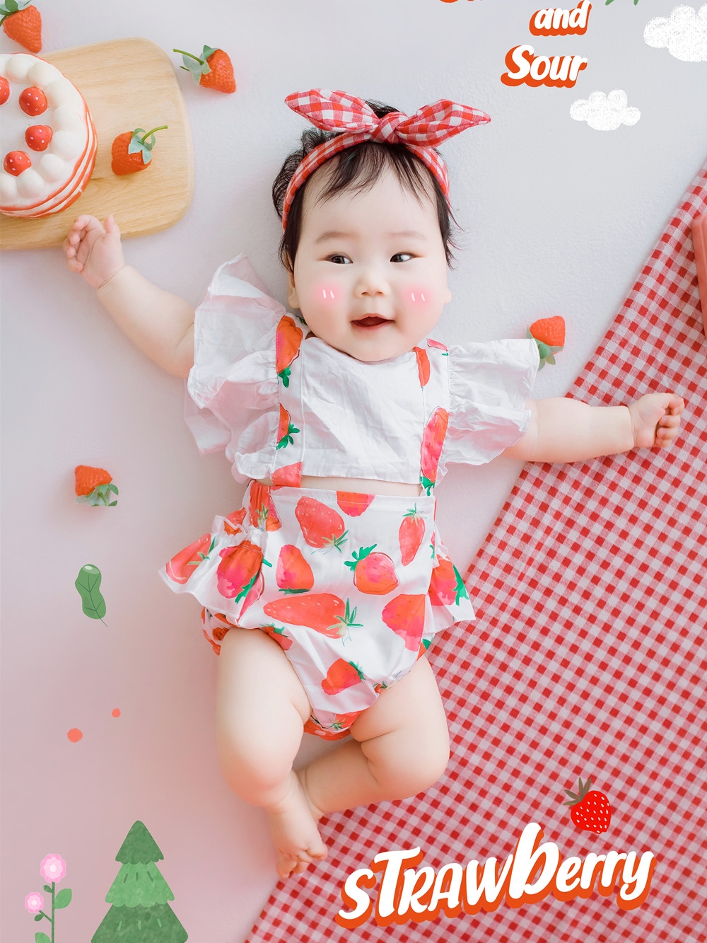 Summer Clothing For Babies - Childrens photography themed clothing summer strawberry