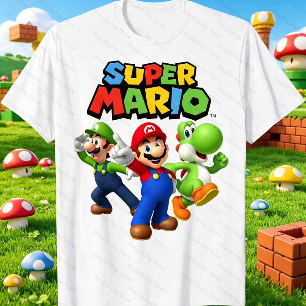Japanese Summer Clothing Men - Super Mario T shirt Luigi Yoshi