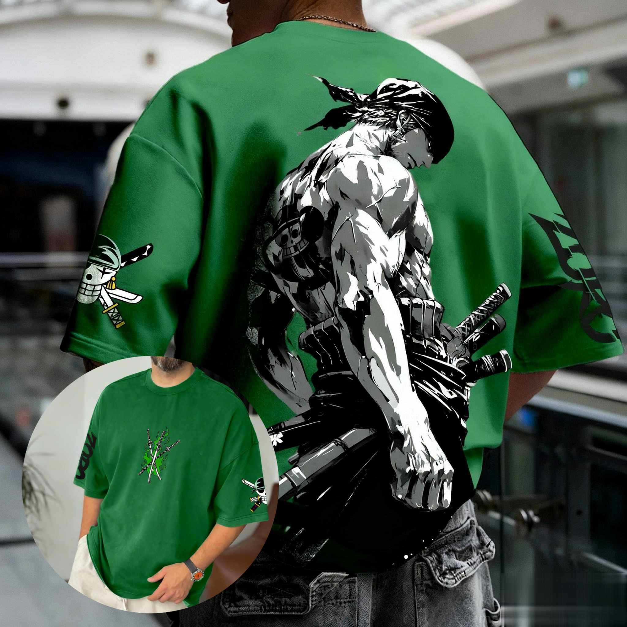 Summer Clothing Men 2025 - Summer Y2k Anime One Piece Zoro