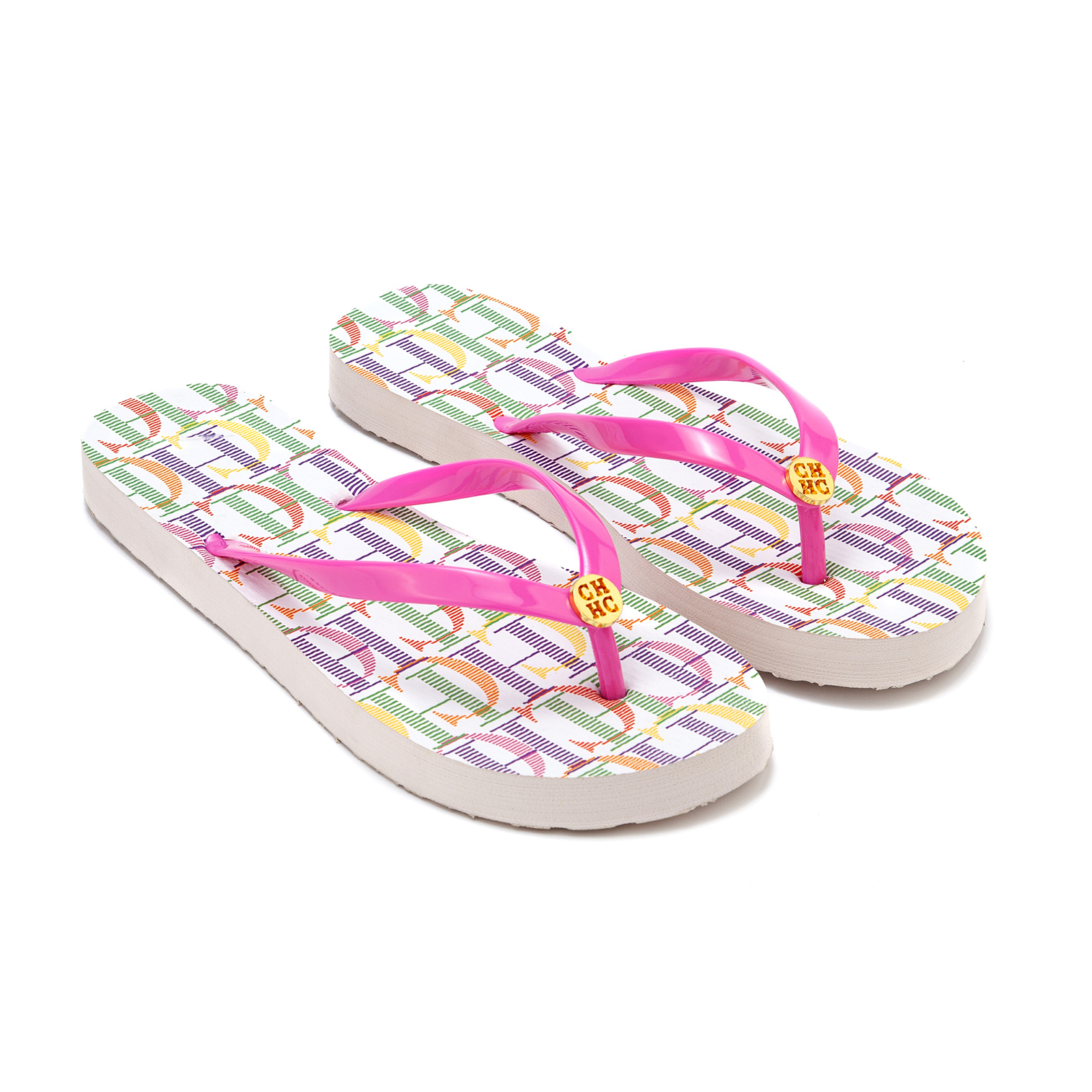 Pink Letter Flip Flops Gold Bu - Summer Clothing Vacation avis et prix