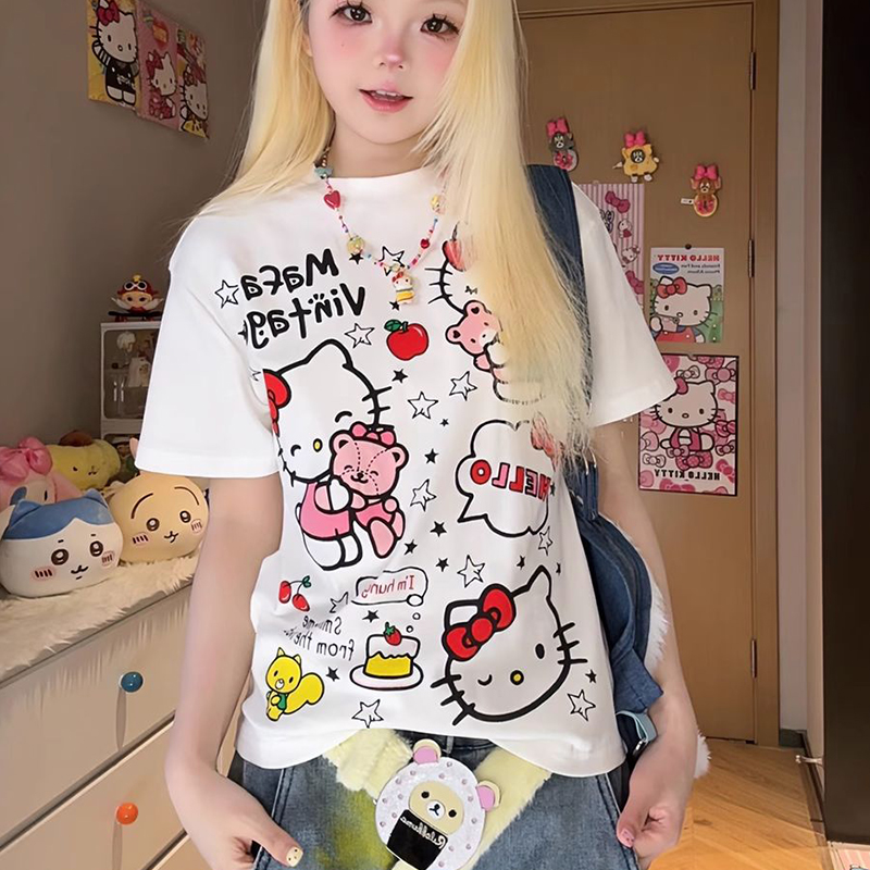 New Cute T-Shirt Kawaii Sanrio - Xl Summer Clothing avis et prix