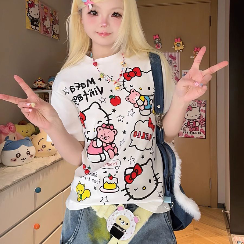 New Cute T-Shirt Kawaii Sanrio - Xl Summer Clothing avis et prix
