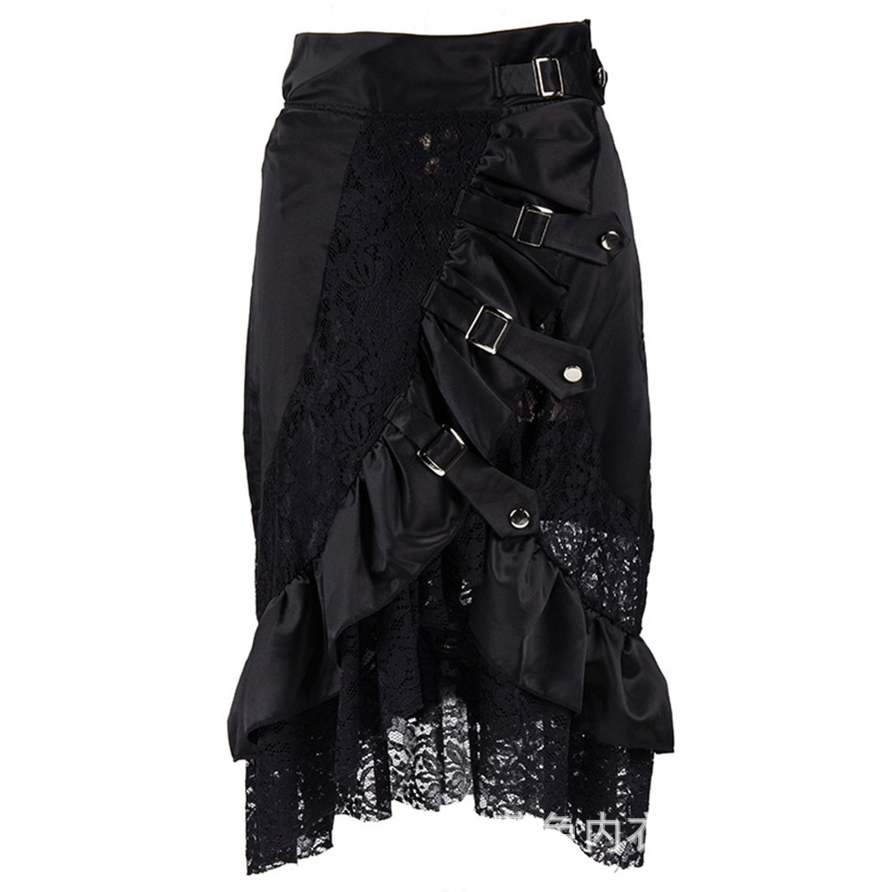Victorian Black Satin & Lace F - Summer Victorian Clothing avis et prix
