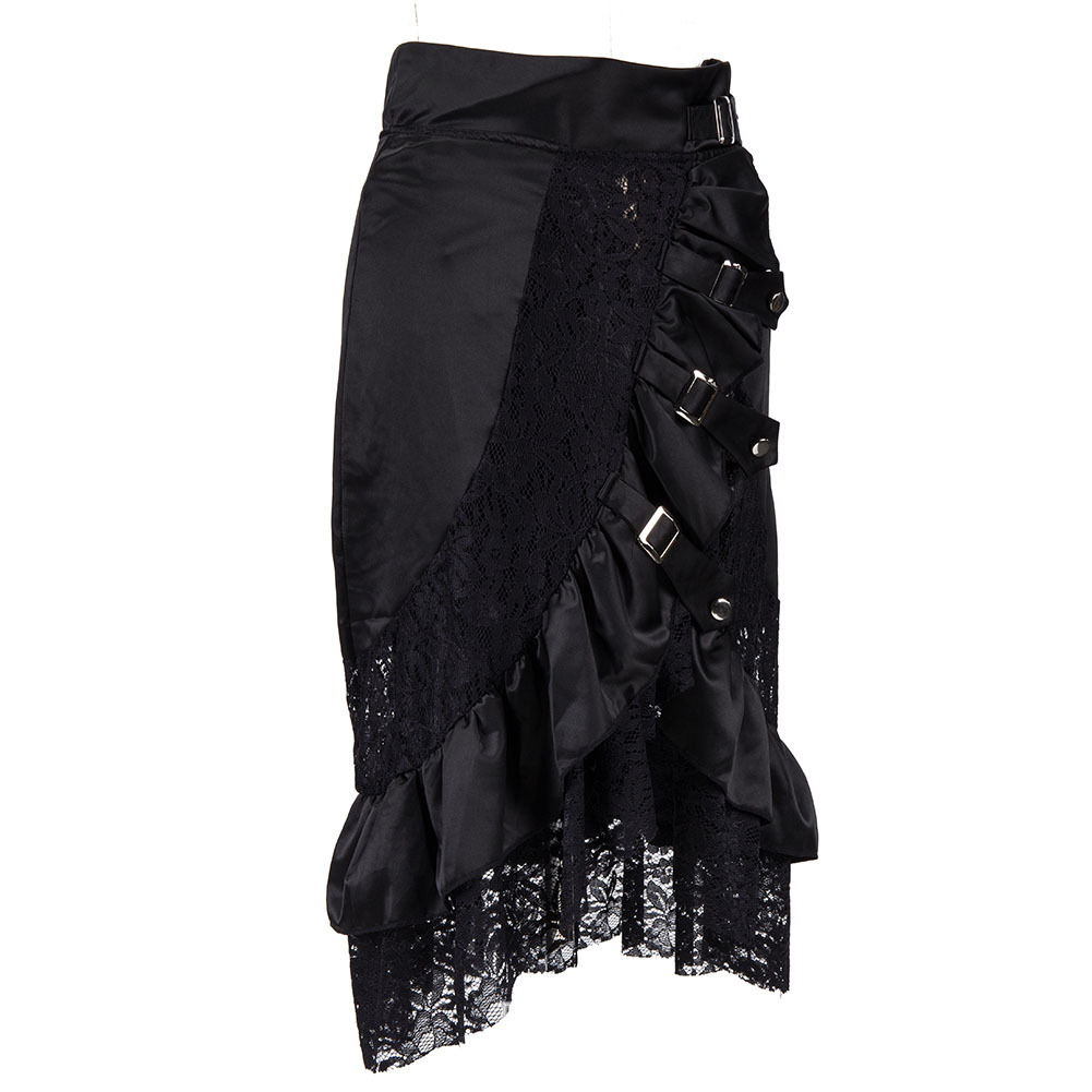Victorian Black Satin & Lace F - Summer Victorian Clothing avis et prix