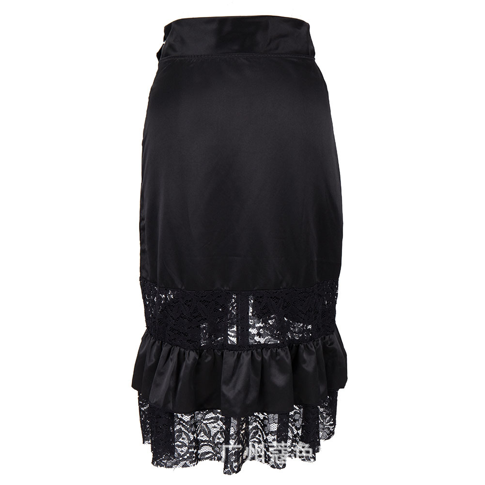 Victorian Black Satin & Lace F - Summer Victorian Clothing avis et prix