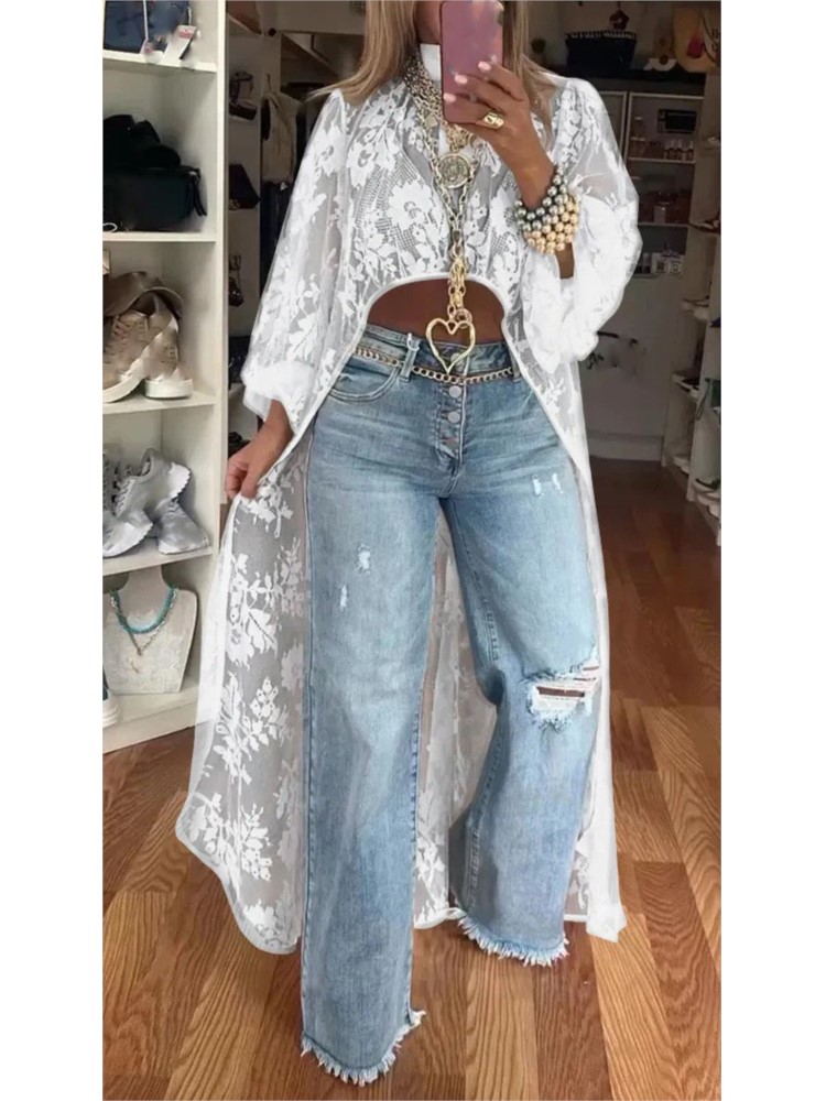 Lady Fashion Lace Shirt Top Ca - Summer Holiday Clothing Women avis et prix