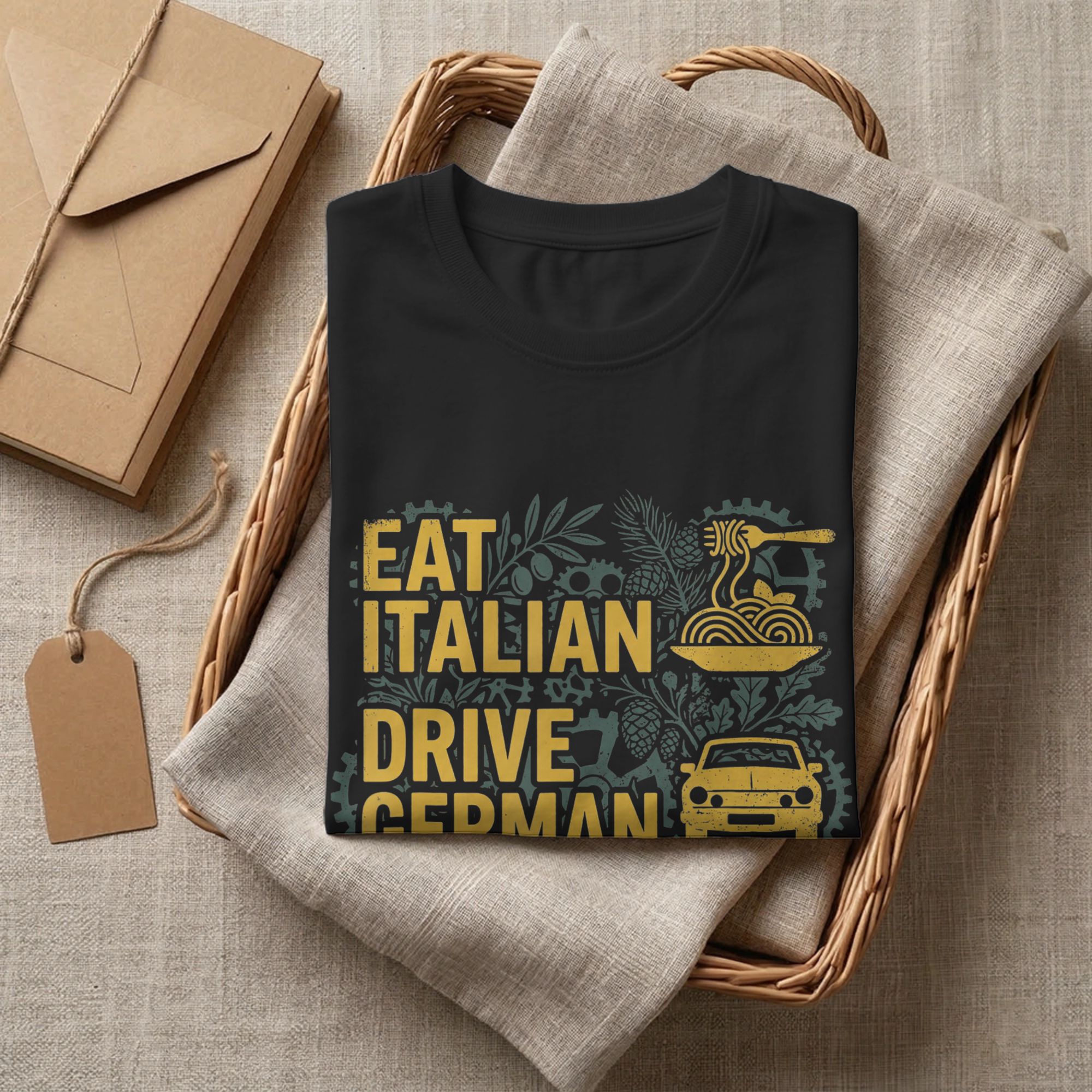 Men T-Shirt Eat Italian Drive  - Summer Clothing Quotes avis et prix