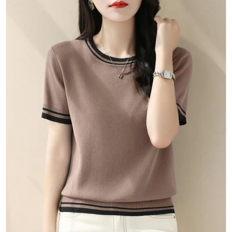 New Summer V-neck Knitted Swea - Summer Clothing Yarn avis et prix
