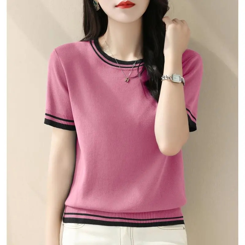 New Summer V-neck Knitted Swea - Summer Clothing Yarn avis et prix