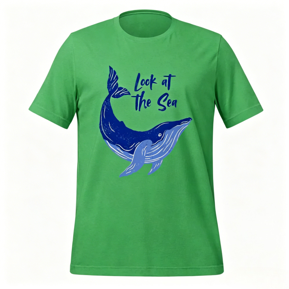 Look At The Sea Whale T-Shirt  - Summer Clothing Looks avis et prix