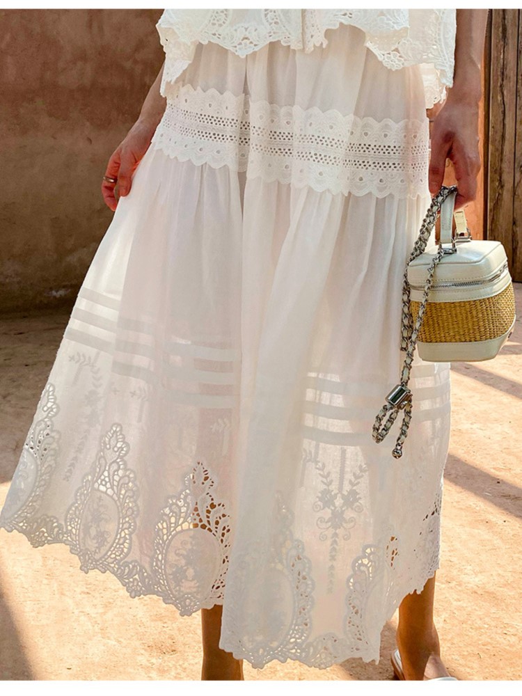 Bohemian White Square-neck Ves - Summer Clothing Vacation avis et prix