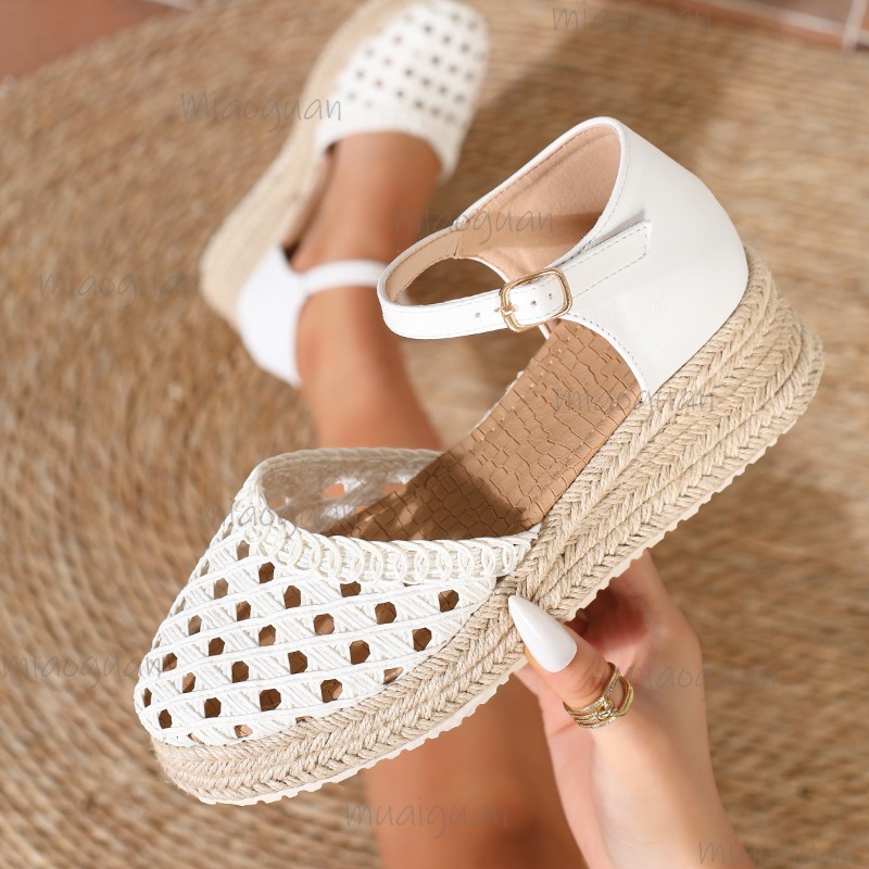 Boho Women's Hollow Out Woven  - Espadrille Sandal Women avis et prix