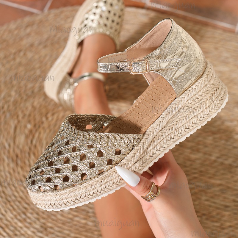 Boho Women's Hollow Out Woven  - Espadrille Sandal Women avis et prix