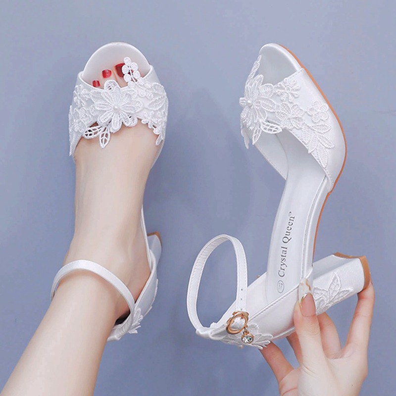 Women White Silk High Heels Su - Summer Clothing Sale Women avis et prix