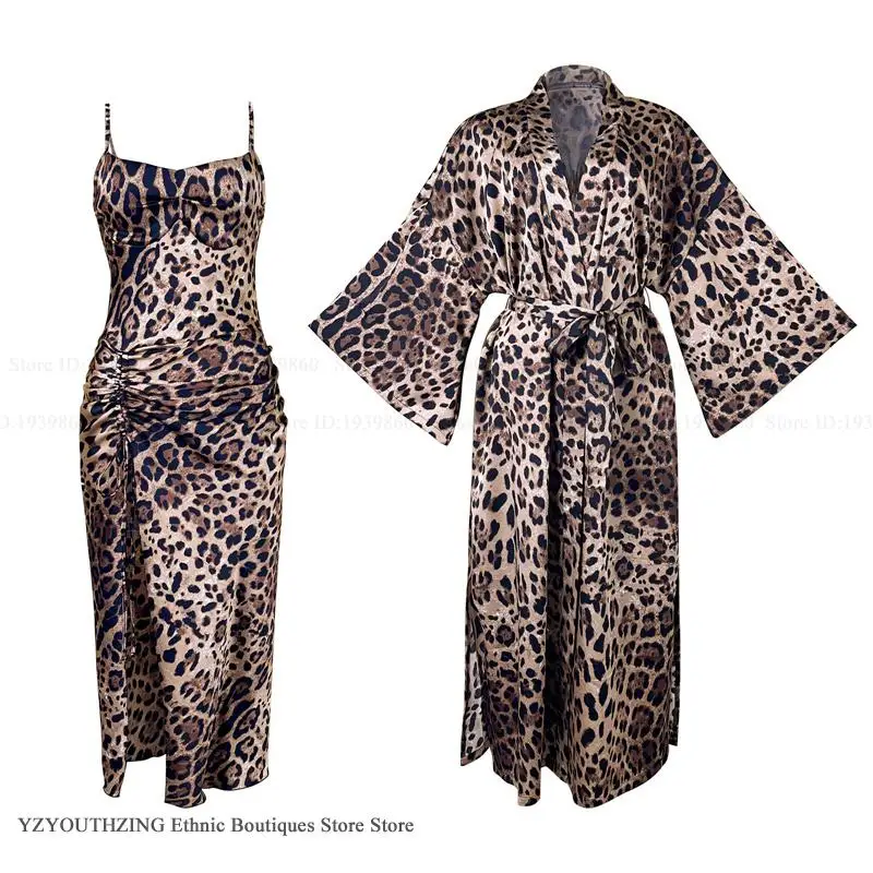 Sexy Leopard Long Robe Nightgo - Summer House Clothing avis et prix