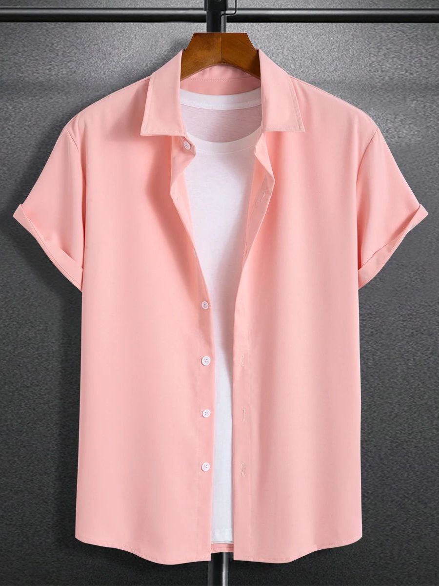 New Men's Slim Fit Short Sleev - Summer Line Clothing Brand avis et prix