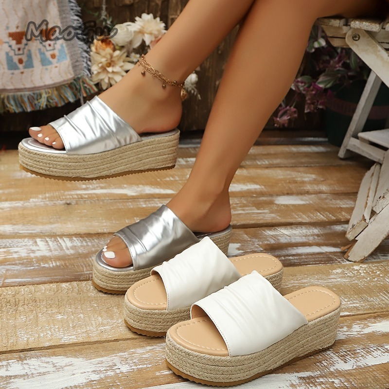 Women's Ruched Espadrille Wedg - Espadrille Sandal Women avis et prix