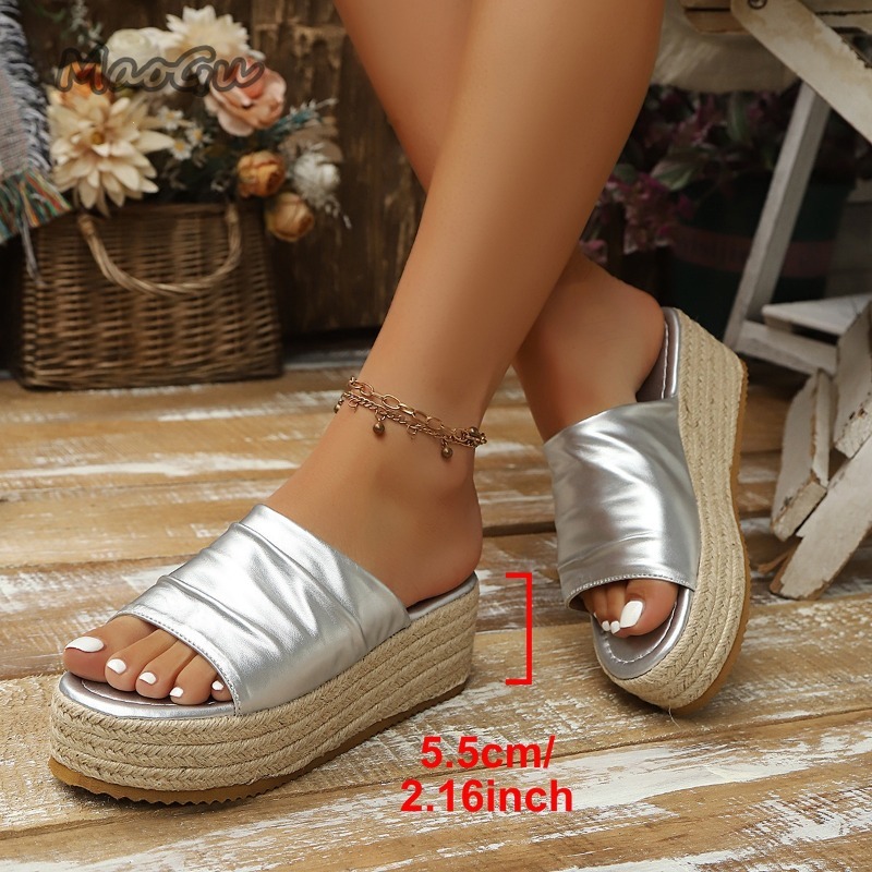 Women's Ruched Espadrille Wedg - Espadrille Sandal Women avis et prix