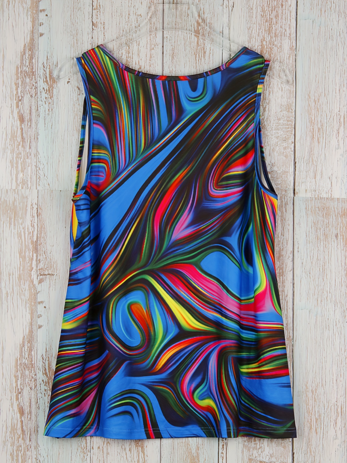 Plus Size Abstract Print Tank  - Summer Upf Clothing avis et prix