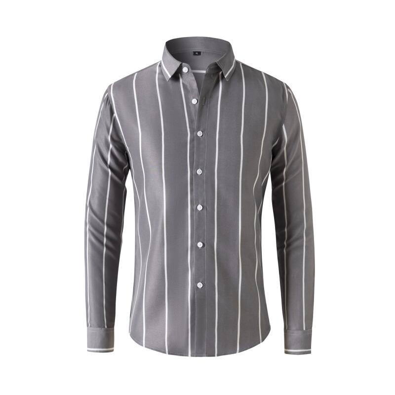 Men's Striped Dress Shirt Long - Summer Clothing Dress avis et prix