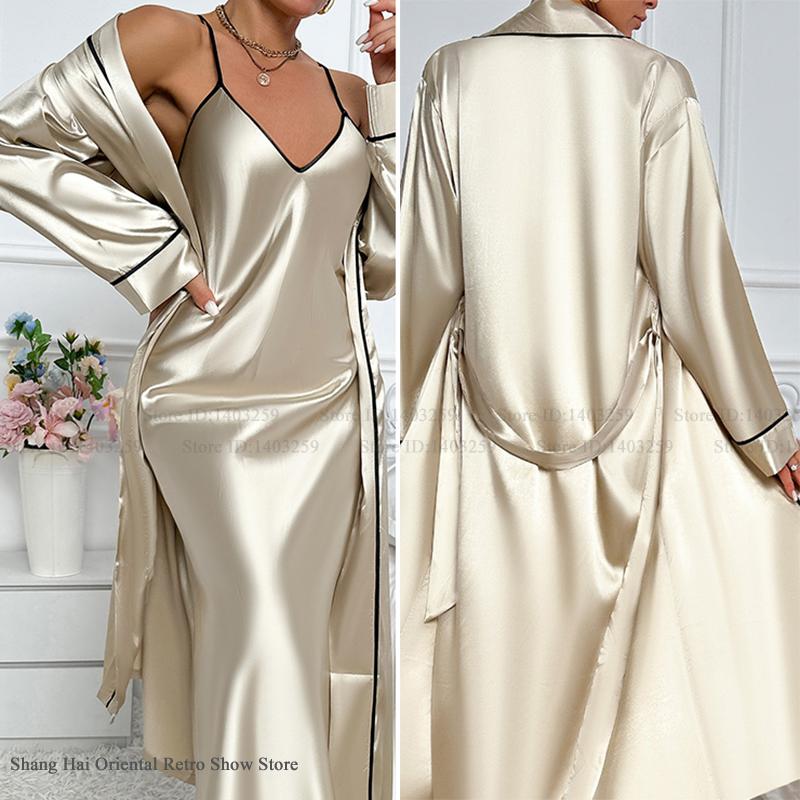 Sexy Long Twinset Robe Set Che - Summer House Clothing avis et prix