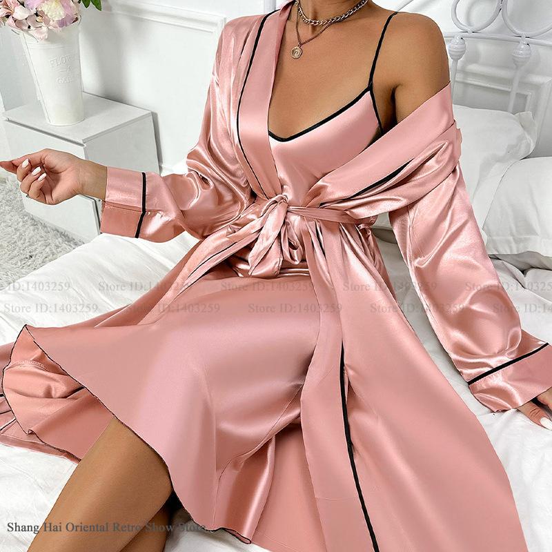 Sexy Long Twinset Robe Set Che - Summer House Clothing avis et prix