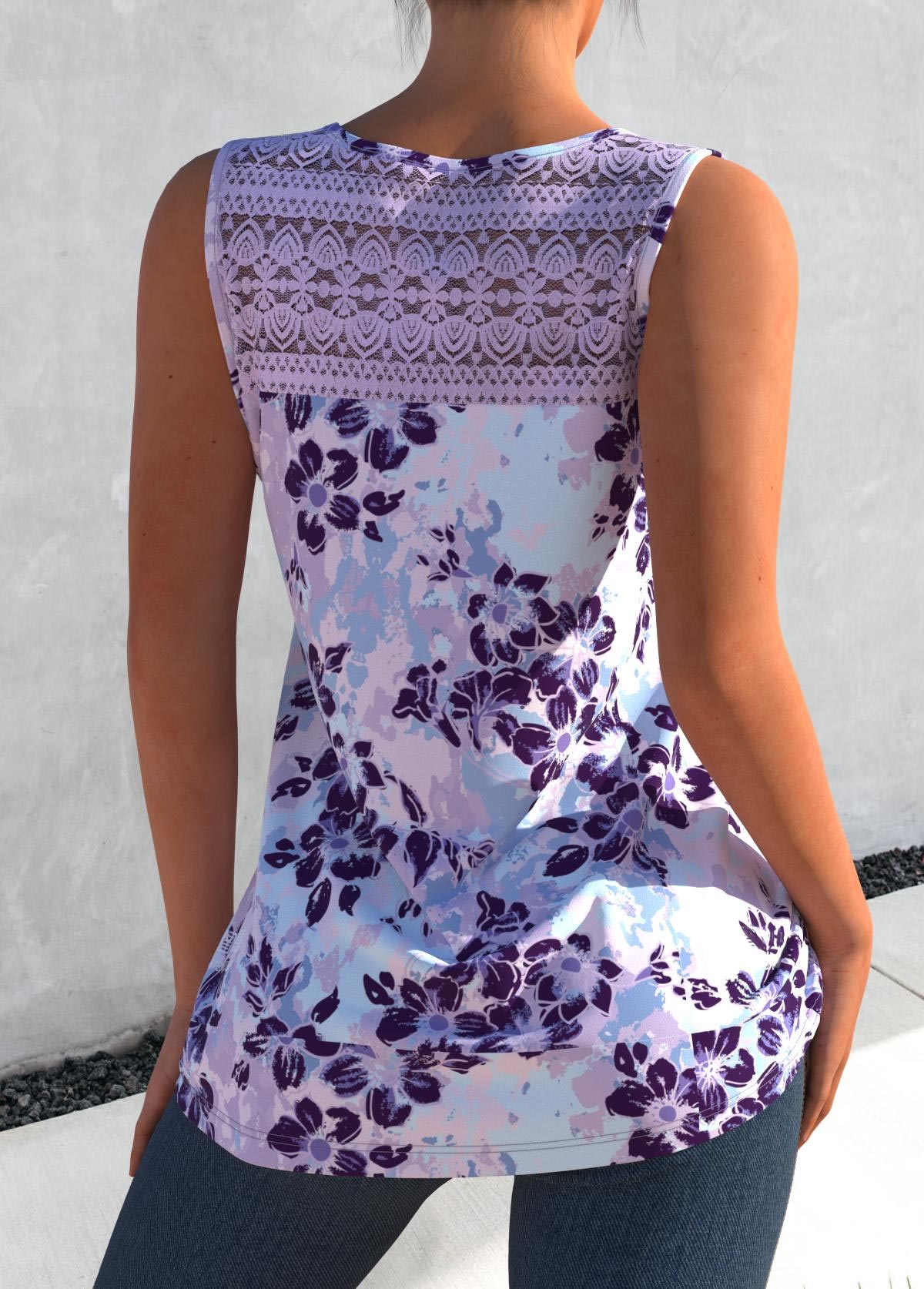 Plus Size Cross Strap Floral P - Summer Upf Clothing avis et prix