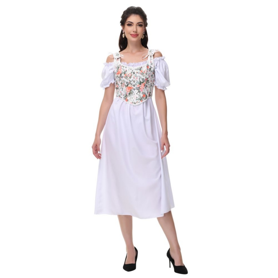 Summer White Cotton Solid Slas - Summer Victorian Clothing avis et prix