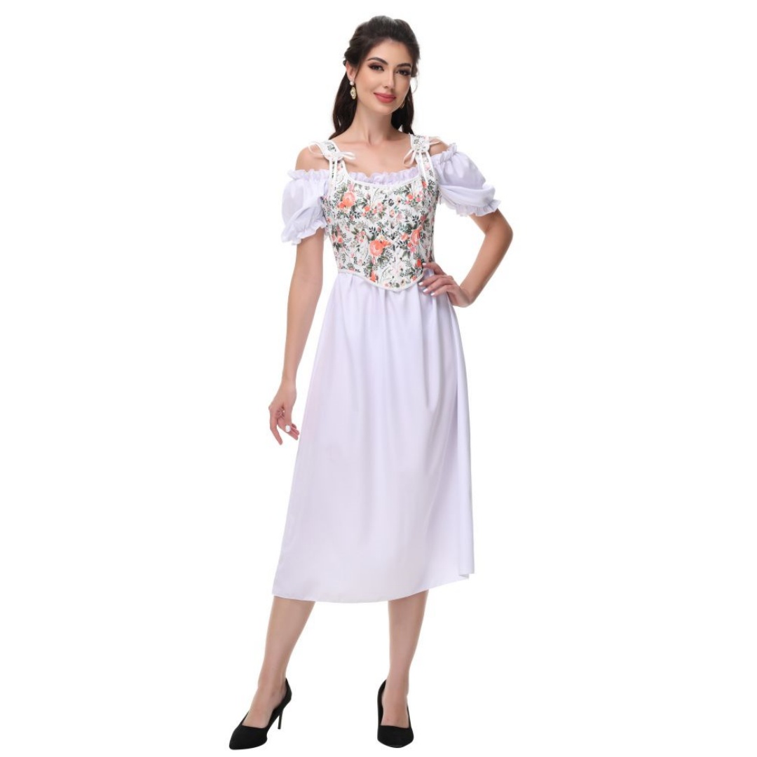 Summer White Cotton Solid Slas - Summer Victorian Clothing avis et prix