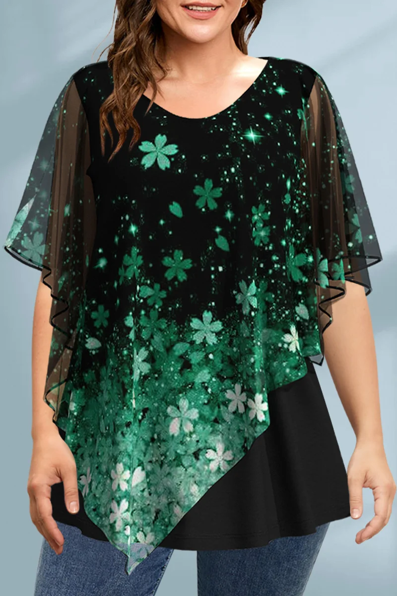 Women's Plus Size Blouse Chiff - Summer Upf Clothing avis et prix