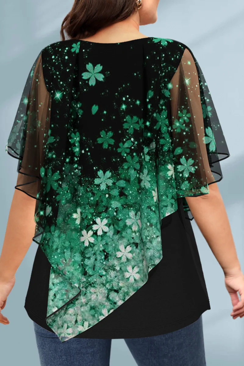 Women's Plus Size Blouse Chiff - Summer Upf Clothing avis et prix