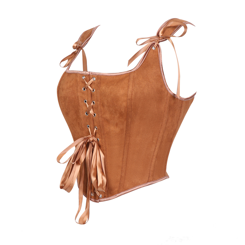 Brown Victorian Vintage Corset - Summer Victorian Clothing avis et prix