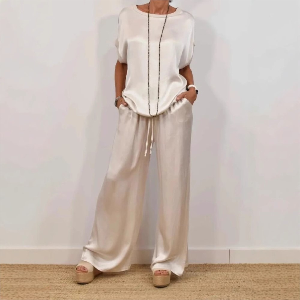 2-piece Set Fashion Satin O Ne - Summer House Clothing avis et prix