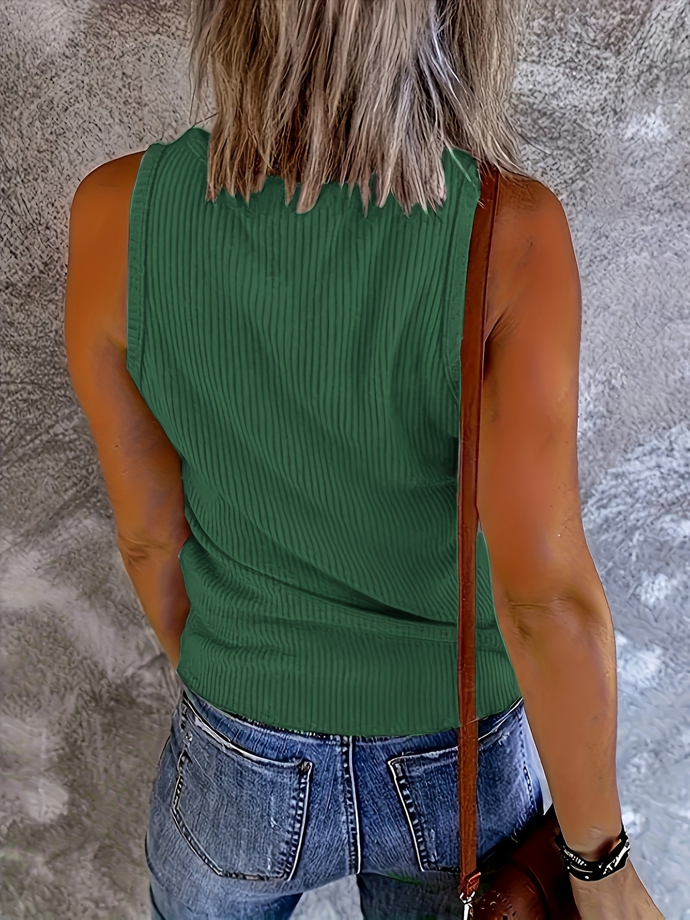 Plus Size Women Green Ribbed K - Summer Upf Clothing avis et prix