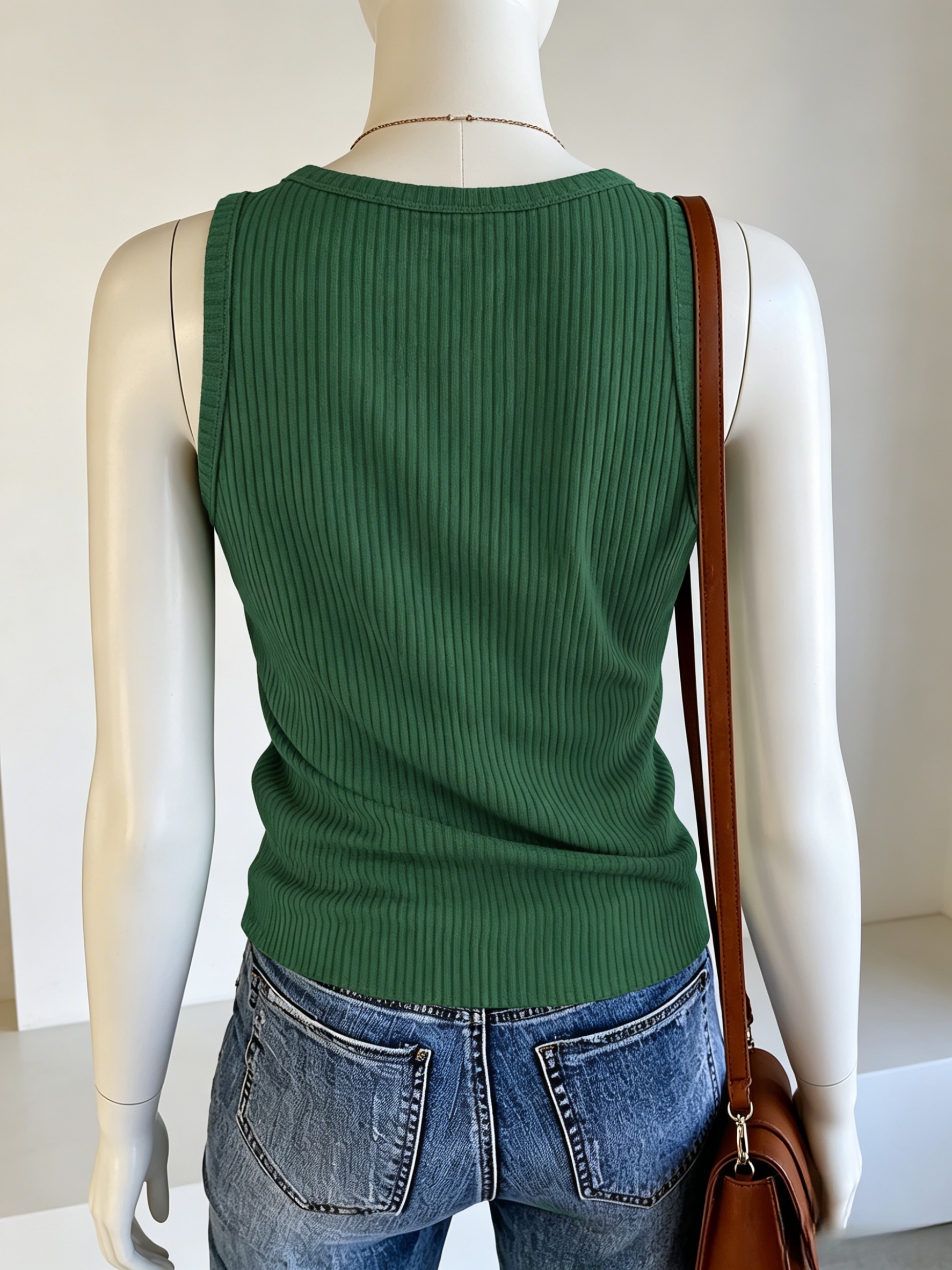 Plus Size Women Green Ribbed K - Summer Upf Clothing avis et prix