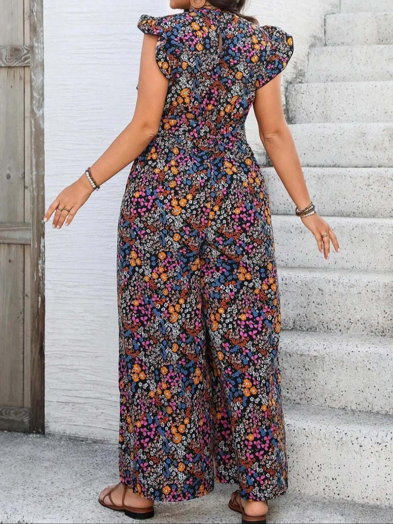 【Plus Size】 Floral Print Tie S - Summer Clothing Vacation avis et prix
