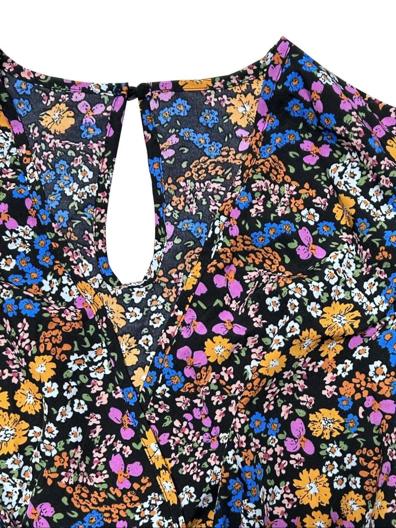 【Plus Size】 Floral Print Tie S - Summer Clothing Vacation avis et prix