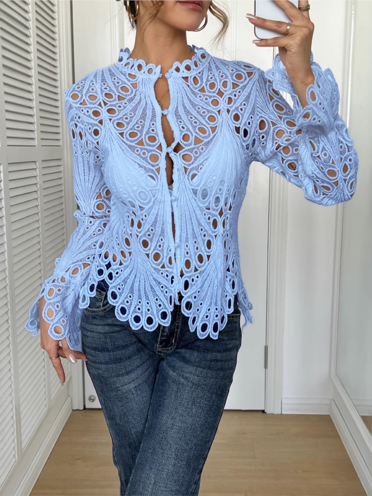 White Lace Shirt For Women Fas - Summer Holiday Clothing Women avis et prix