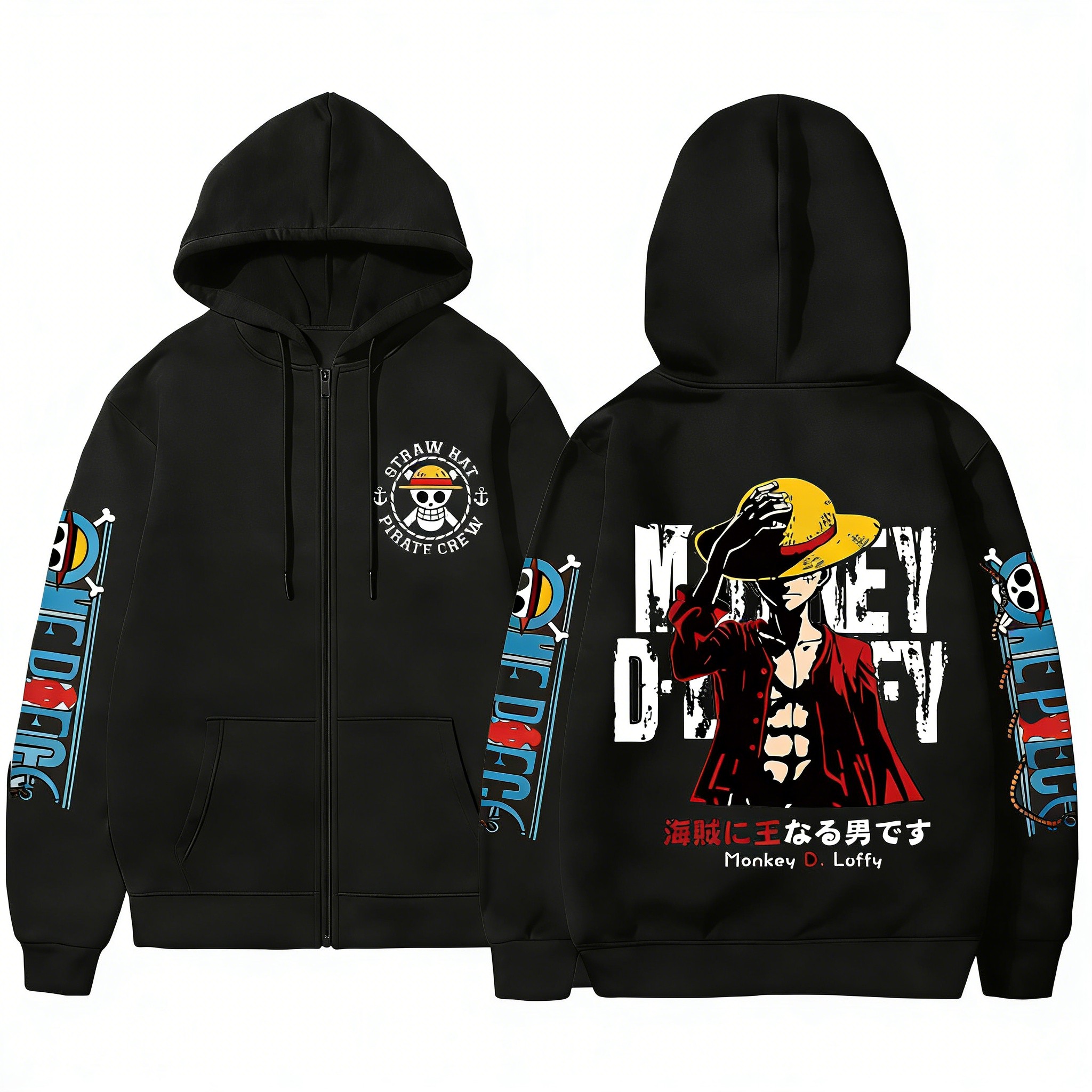 One Piece Anime Straw Hat Pira - Crew Clothing Summer Jacket avis et prix