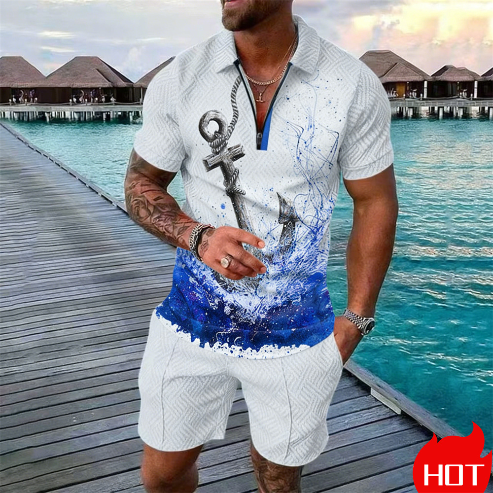 Summer man polo shirt set Vint - Summer Clothing Vacation avis et prix