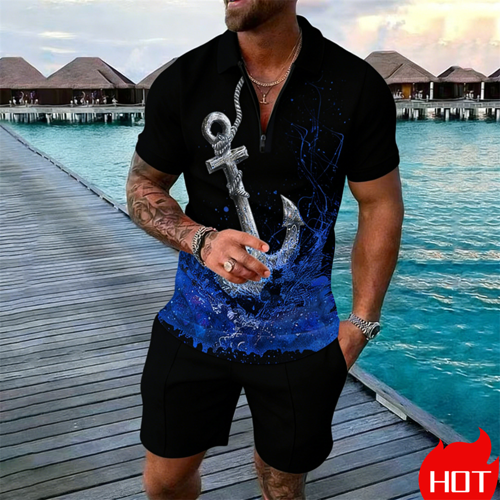 Summer man polo shirt set Vint - Summer Clothing Vacation avis et prix