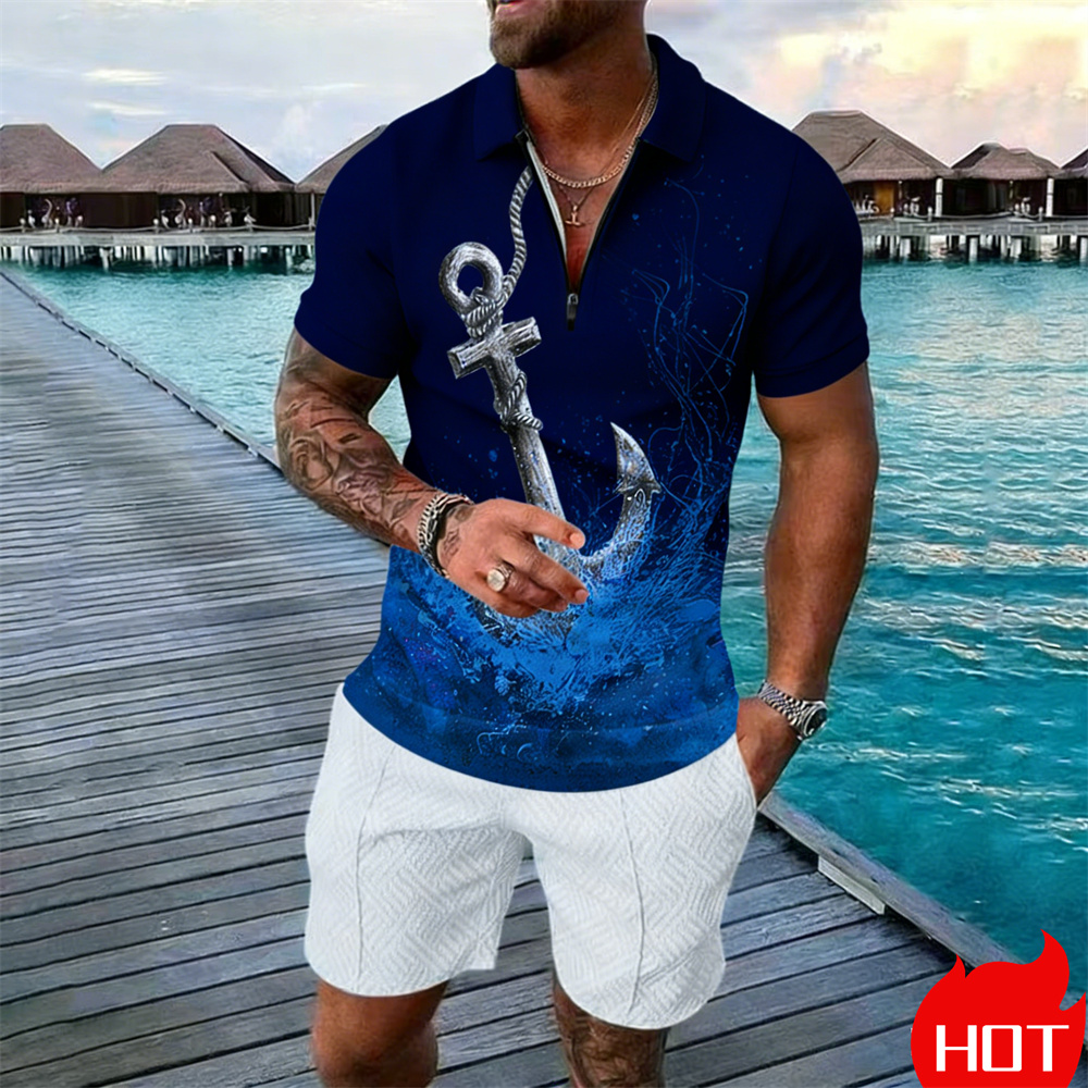 Summer man polo shirt set Vint - Summer Clothing Vacation avis et prix
